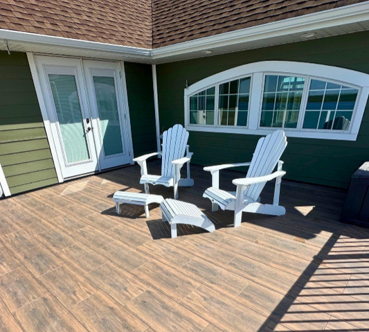 Can I cover an old wood deck without tear-out?